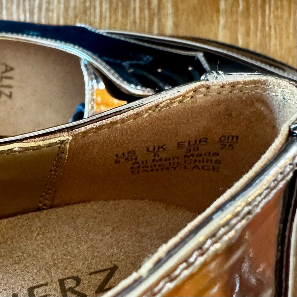 NIB mirror pewter Naturalizer Darry Oxfords 8.5N - Picture 11 of 14
